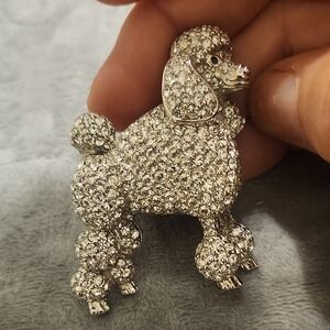 Sparkling Poodle Brooch